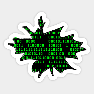 Matrix Code - Quirky Binary 1 and 0 Design Sticker